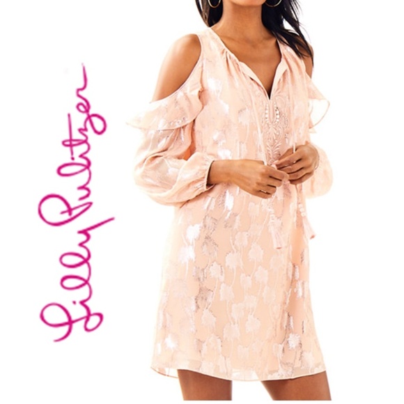 Lilly Pulitzer Dresses & Skirts - Lilly Pulitzer Marlyse Silk Cold Shoulder Dress